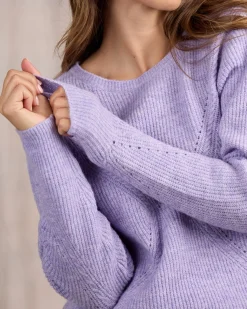 Femme Mise Au Green Pull aux détails ajourés