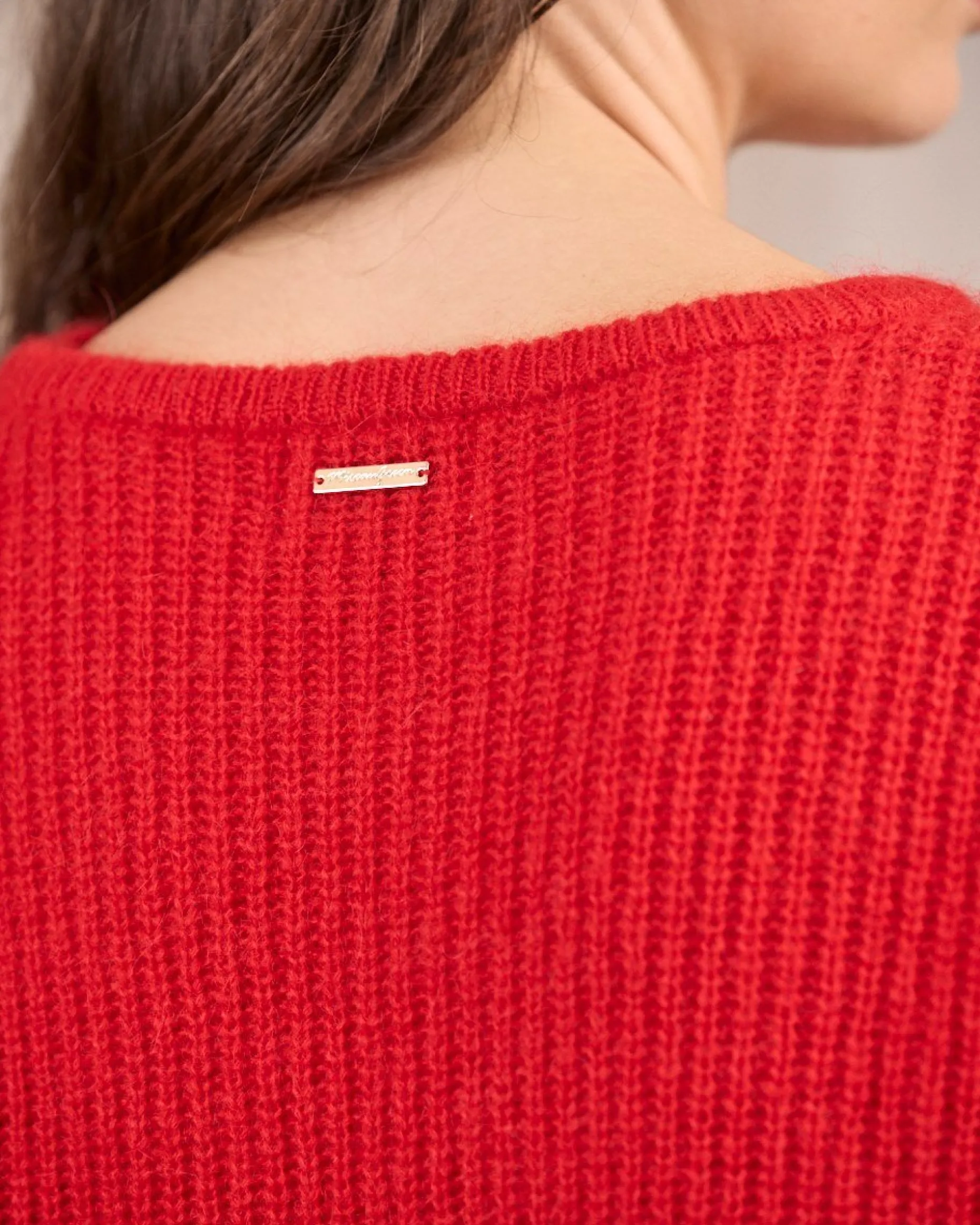 Femme Mise Au Green Pull aux détails ajourés