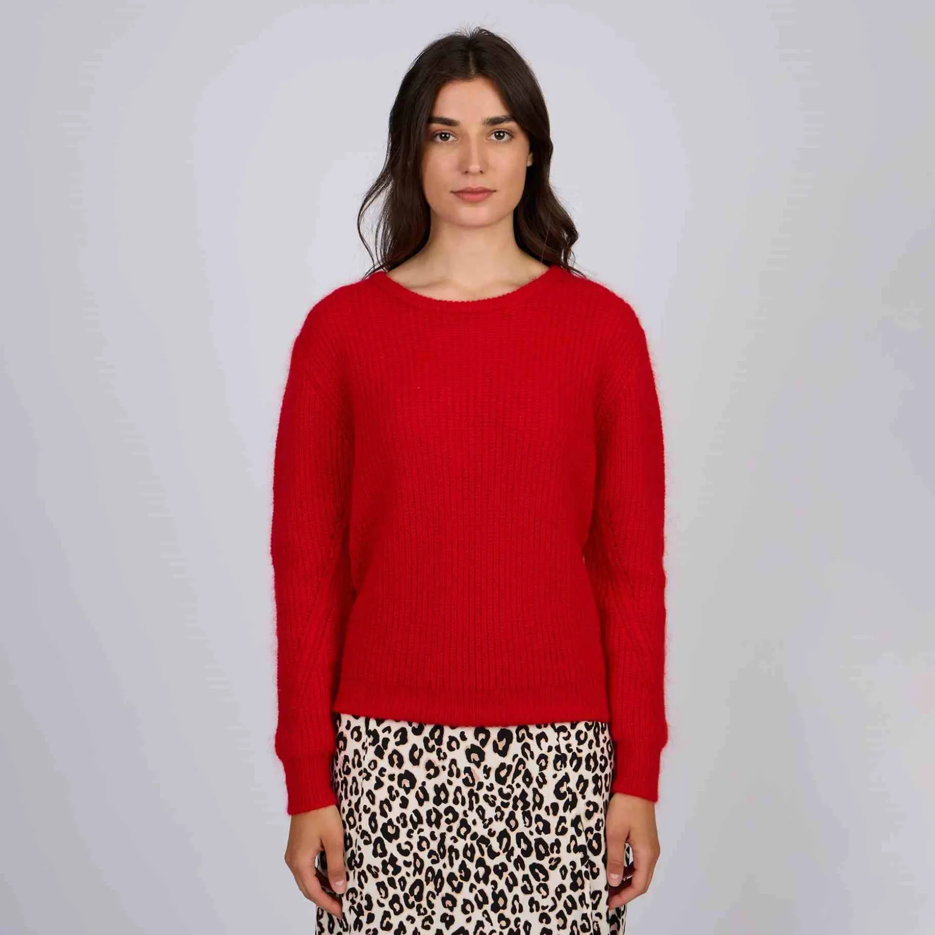 Femme Mise Au Green Pull aux détails ajourés