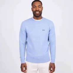 Homme Mise Au Green Pull Cassis bleu ciel