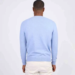 Homme Mise Au Green Pull Cassis bleu ciel