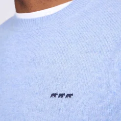 Homme Mise Au Green Pull Cassis bleu ciel