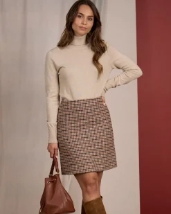 Femme Mise Au Green Pull col roulé beige chine