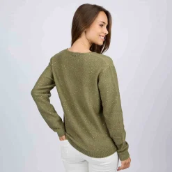 Femme Mise Au Green Pull détail lurex