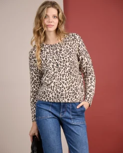 Femme Mise Au Green Pull léopard