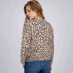 Femme Mise Au Green Pull léopard