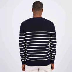 Homme Mise Au Green Pull marinière bleu marine