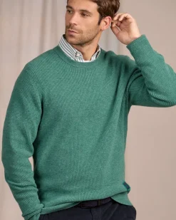 Homme Mise Au Green Pull point grain de riz