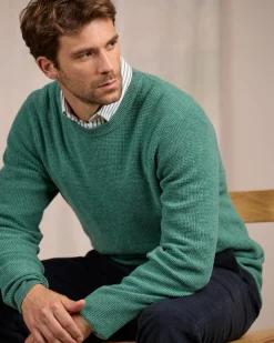 Homme Mise Au Green Pull point grain de riz