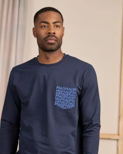 Homme Mise Au Green Pyjama Calvin bleu marine