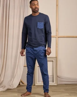 Homme Mise Au Green Pyjama Calvin bleu marine