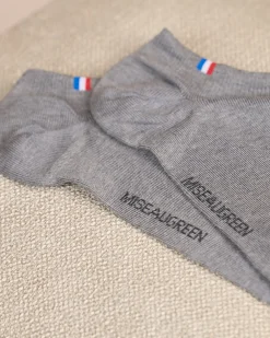 Homme Mise Au Green Socquettes unies gris clair