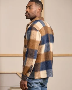 Homme Mise Au Green Surchemise à carreaux bleu marine