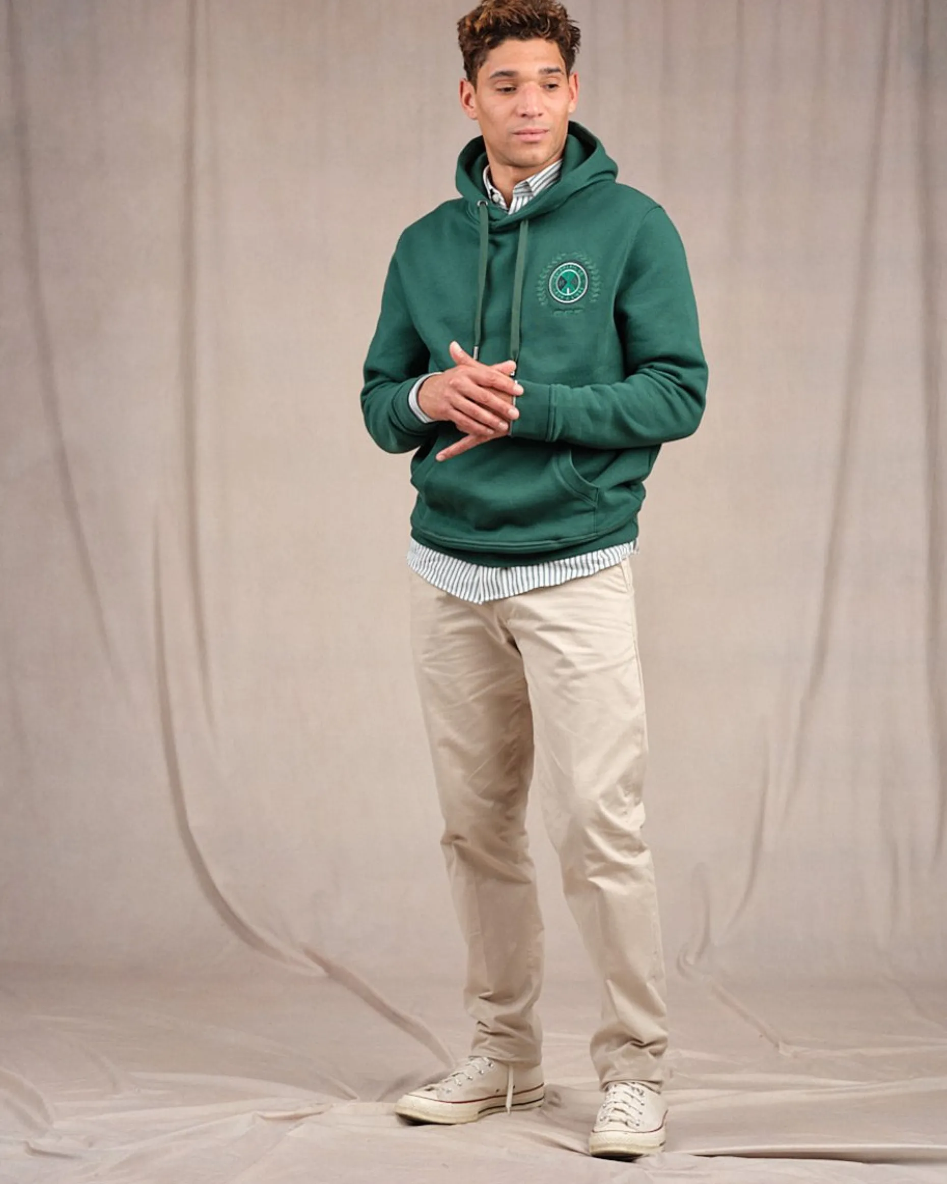 Homme Mise Au Green Sweat Calvin vert foncé