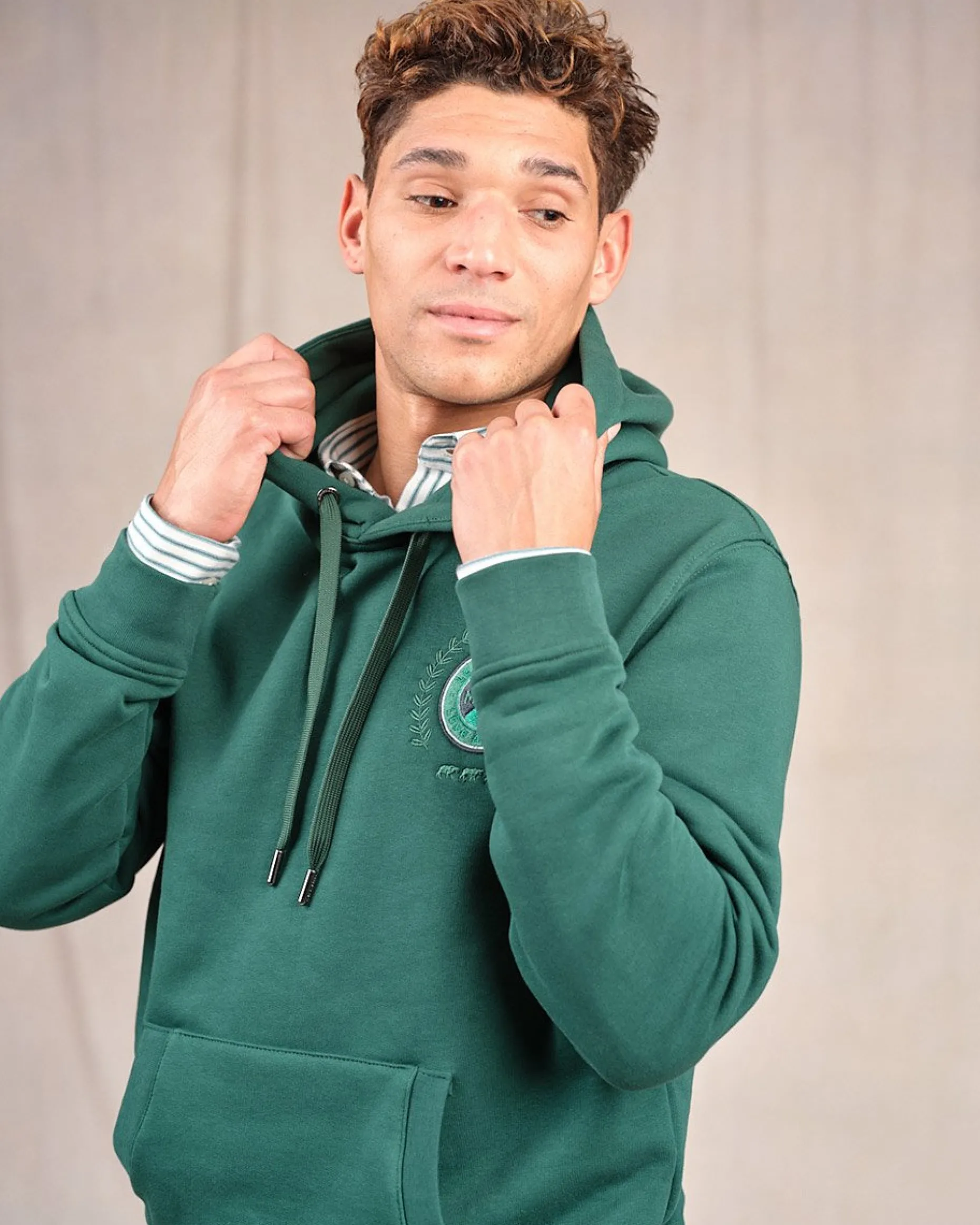 Homme Mise Au Green Sweat Calvin vert foncé