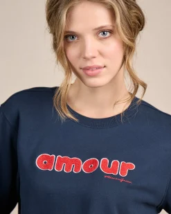 Femme Mise Au Green Sweat Carole bleu marine