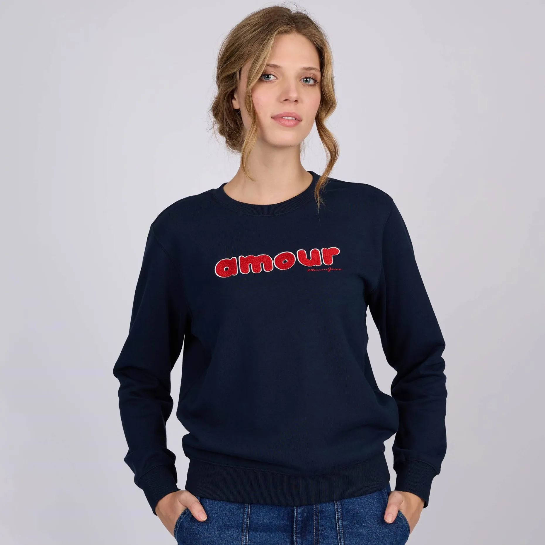 Femme Mise Au Green Sweat Carole bleu marine