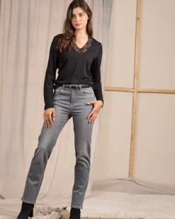 Femme Mise Au Green T-shirt à dentelle