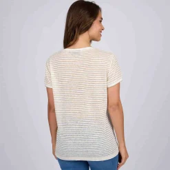 Femme Mise Au Green T-shirt à fines rayures