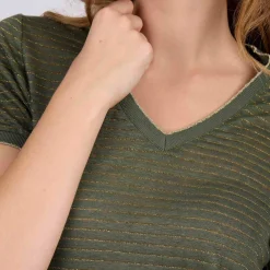 Femme Mise Au Green T-shirt à fines rayures