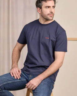 Homme Mise Au Green T-shirt Cédric bleu marine