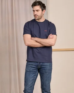 Homme Mise Au Green T-shirt Cédric bleu marine