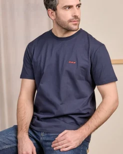 Homme Mise Au Green T-shirt Cédric bleu marine