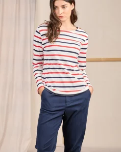 Femme Mise Au Green T-shirt Cyrielle blanc cassé