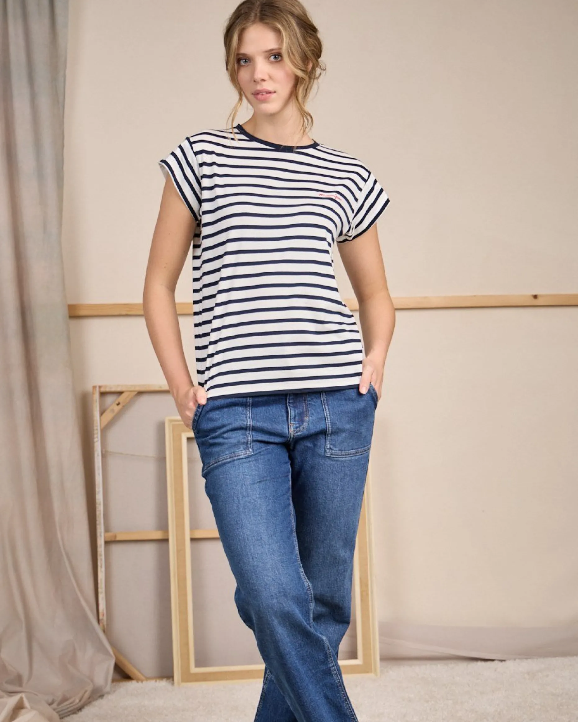 Femme Mise Au Green T-shirt marinière