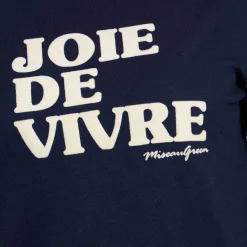 Femme Mise Au Green T-shirt message bleu marine