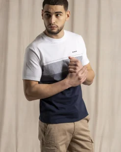 Homme Mise Au Green T-shirt rayé rayures marine