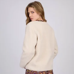 Femme Mise Au Green Veste Chance ecru chiné